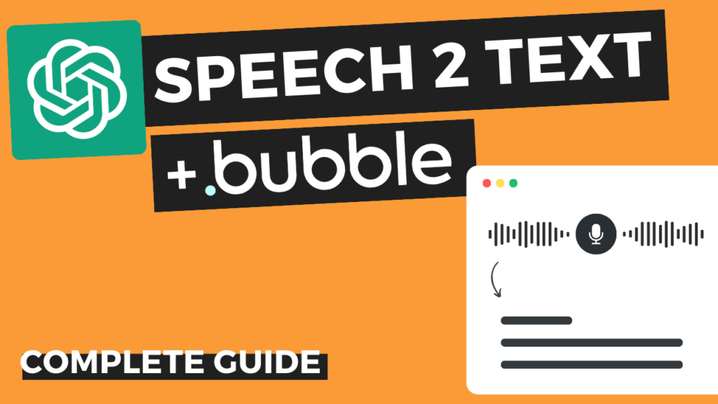 A thumbnail showing how to connect OpenAI's speech-to-text model with Bubble.