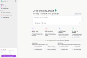 FormulaBot uses AI and Bubble together to help users understand their data