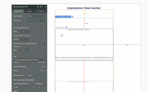 fill repeating group with dynamic data for impression view count